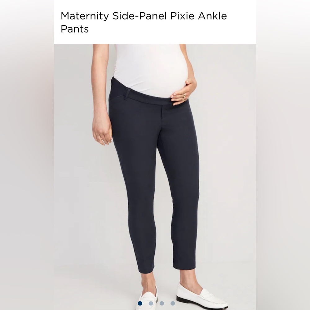 Old Navy Maternity Side-Panel Pixie Ankle Pants (Navy), S